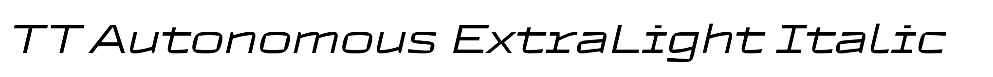 TT Autonomous ExtraLight Italic image
